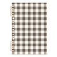 thumbnail image 2 of Haosy Neautral Gingham Pattern Notebooks 2 Pcs 1-subject Journal 60 Sheets A5 College Ruled Paper Detachable Ring 8.3"x5.7", 2 of 8