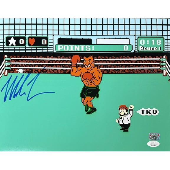 Mike Tyson Signed Autographed 11x14 Photo JSA; Mike Tyson Authentic Punch Out