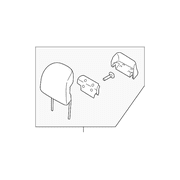Genuine OE Ford Headrest - DP5Z54611A08BA