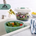 thumbnail image 5 of Farberware Professional White and Sage Green Salad Spinner with Hand Pump Mechanism, 5 of 12