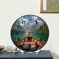 thumbnail image 4 of Yayeee Wall Clock Battery Operated 9.5" Silent Quartz Non-Ticking for Living Room Decor, Lake, 4 of 8