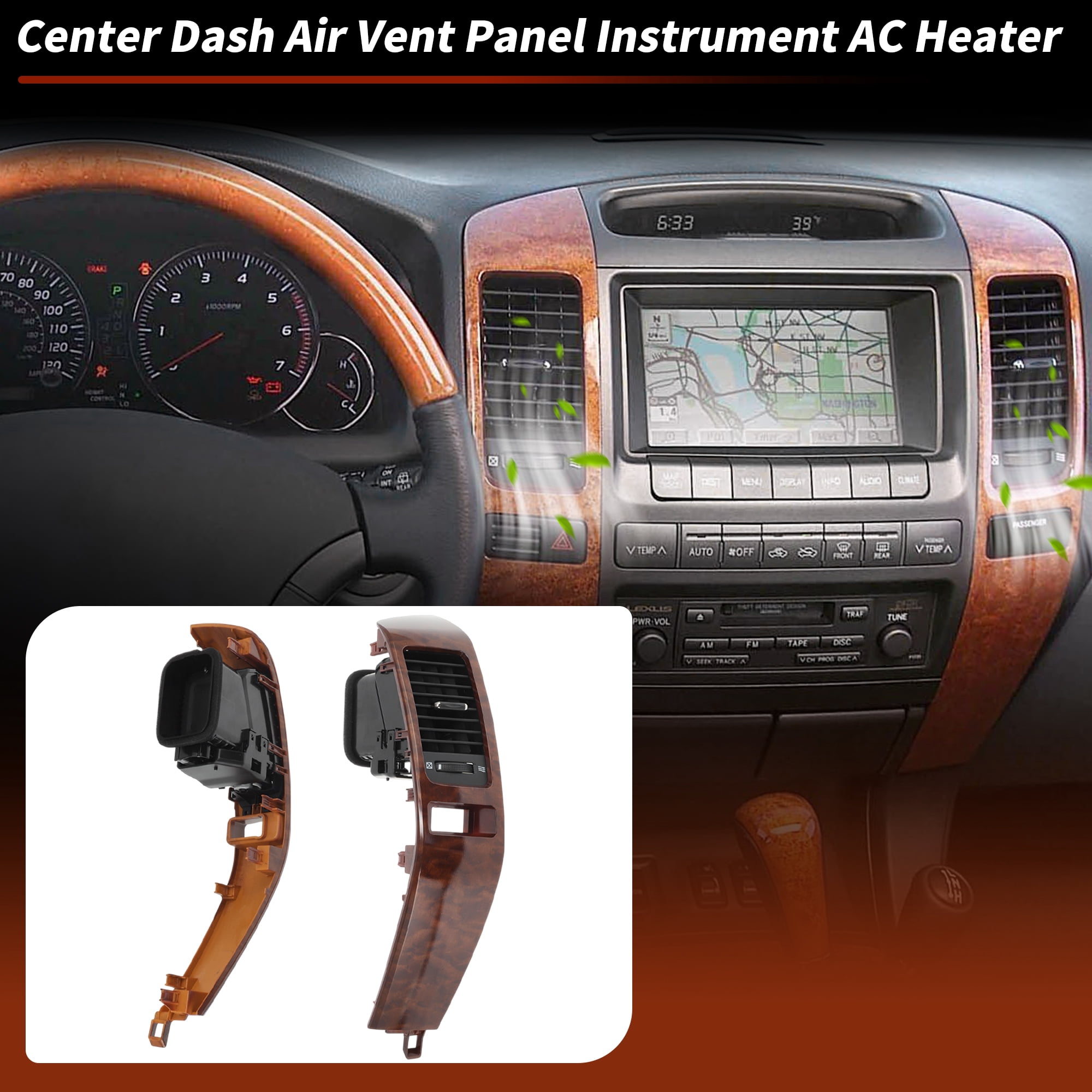Unique Bargains 5547460040 Dashboard Air Vent Outlet Panel W/ Grille for Toyota