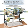 thumbnail image 4 of Over The Sink Dish Drying Rack (Expandable Height and Length) Snap-On Design 2 Tier Large Dish Rack, 4 of 6