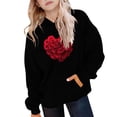 thumbnail image 4 of 3-14Y Boys Girls Sweatshirt Hoodies Long Sleeve Jersey Pullover Black 110, 4 of 5