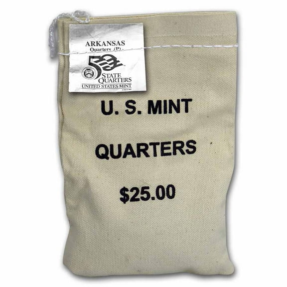 2003-P Arkansas State Quarter $25 Sealed Mint Bag BU