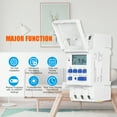 thumbnail image 4 of 16 On Off Digital Timer Switch, LCD Display, Easy Operation, Built In Battery for Street Lamps, Neon Lamps, Production Equipment, Radio Television, 7 Day Digital Programmable, 4 of 7