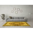 thumbnail image 3 of Ahgly Company Indoor Square Persian Yellow Traditional Area Rugs, 5' Square, 3 of 4
