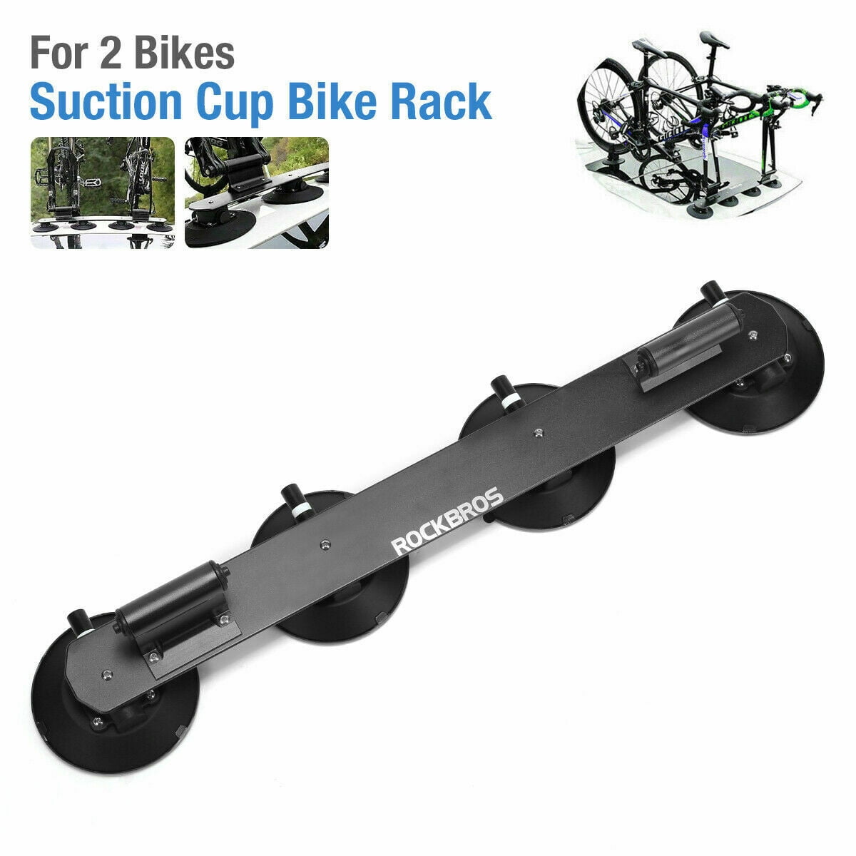 RockBros Bike Suction Rooftop Carrier Quick Installation Roof Rack Two-bikes 
