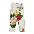 thumbnail image 5 of Kll Womens Vintage Bike Flower Butterfly Print Pajama Pants Soft Pajama Bottoms For Women Cozy Lounge Pants, 5 of 9