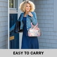 thumbnail image 6 of Pioneer Flower Floral Print Pattern Drawstring Lunch Bag Women - Drawstring Lunch Bag Insulated for Work Office - Stain-Resistant Large Lunchbags for Women with Multi-Pockets, 6 of 6