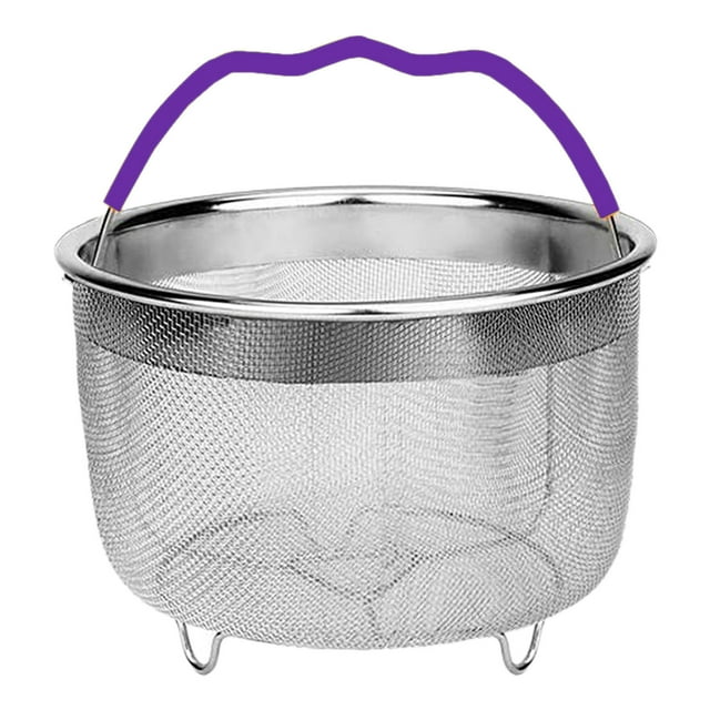 Stainless Steel Steamer Strainer Insert for 6 Accessories with Handle - Mesh Cooking Tool for Vegetables Eggs Pasta
