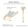 thumbnail image 6 of Rosec Jewels Lab Diamond Engagement Ring - 0.6 Carat - Pear Shape Diamond Ring - EF-VS Grade, 10K Yellow Gold, US 11.00, 6 of 7