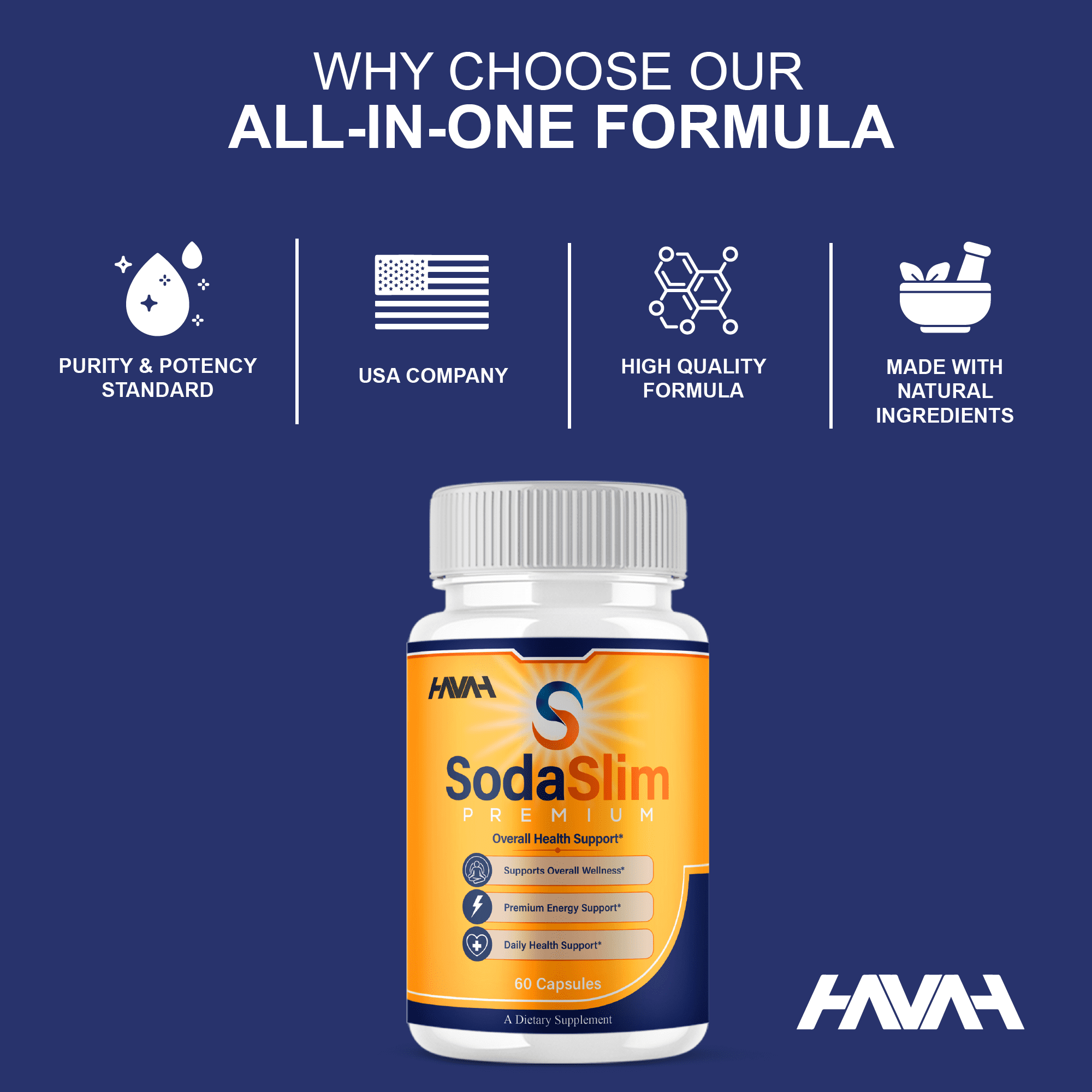 (5 Pack) SodaSlim Weight Support, Soda Slim Premium Supplement (300 Capsules)