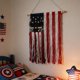 thumbnail image 5 of Macrame USA Bandera de pared con tapiz bohemio patriótico – Decoración artística tejida a mano, pancarta colgante interior, acento del hogar del 4 de julio del Día de la Independencia, 5 of 9