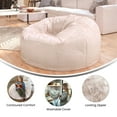 thumbnail image 5 of Flash Furniture Duncan Oversized Furry Foam-Filled Bean Bag Chair, White, 5 of 15