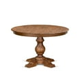 thumbnail image 2 of Luxe by East West Furniture F5MZ7-40N-02 7-Pc Dining Table Set consists of a Pedestal Table and 6 Light Beige Linen Fabric Modern Chairs with Padded Back - Antique Walnut, 2 of 7