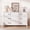 white, variant on 6 Drawer Dresser for Bedroom, Brown Wooden Chest of Drawers with 3D v-Shape Front, 50.4" Wide Storage Organizer Cabinet for Living Room, Nursery, Entryway