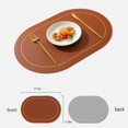 thumbnail image 2 of Bangcool Table Mat Faux Leather Reversible Waterproof Dining Mat Place Mat for Kitchen, 2 of 10