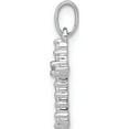 thumbnail image 3 of 14K White Gold Polished Diamond Cross Pendant (18 X 8) Made In India pm4958-010-wa, 3 of 6