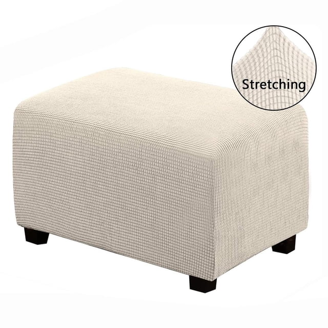 Funda para Reposapiés Otomanas de Puf de Almacenamiento , Beige XL 18Beige XL perfecl Funda de puf otomana