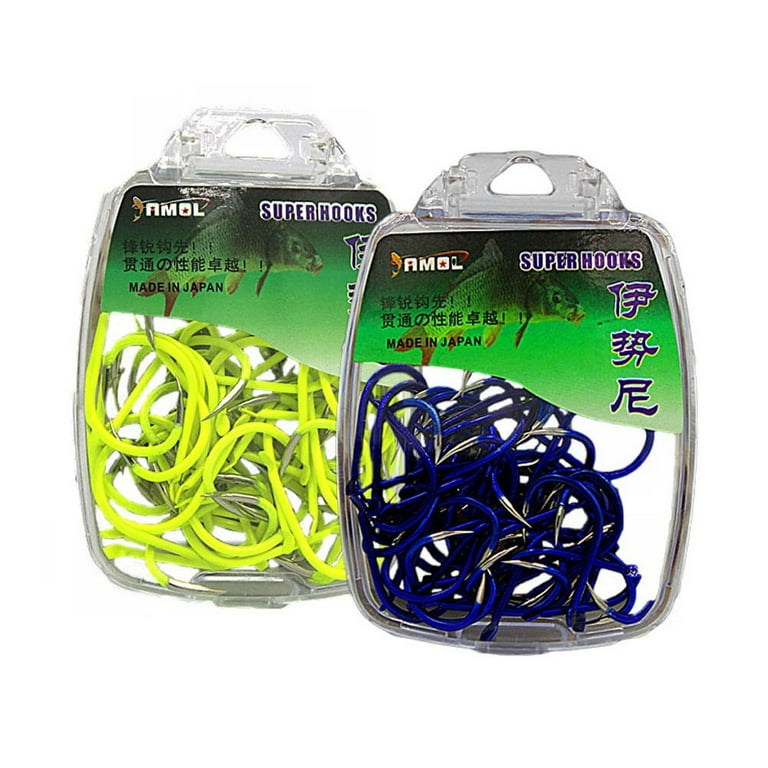 fighting fish hook 50PCS Durable Sharp Fluorescent Sea Fishing High-carbon Steel Fishhooks Fighting  Hook Fish Gear 10#