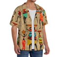 thumbnail image 4 of Fotbe Dancing African Women print Short Sleeve Button Down Shirts for Men Casual Summer Beach Wrinkle Free Shirt-Medium, 4 of 7