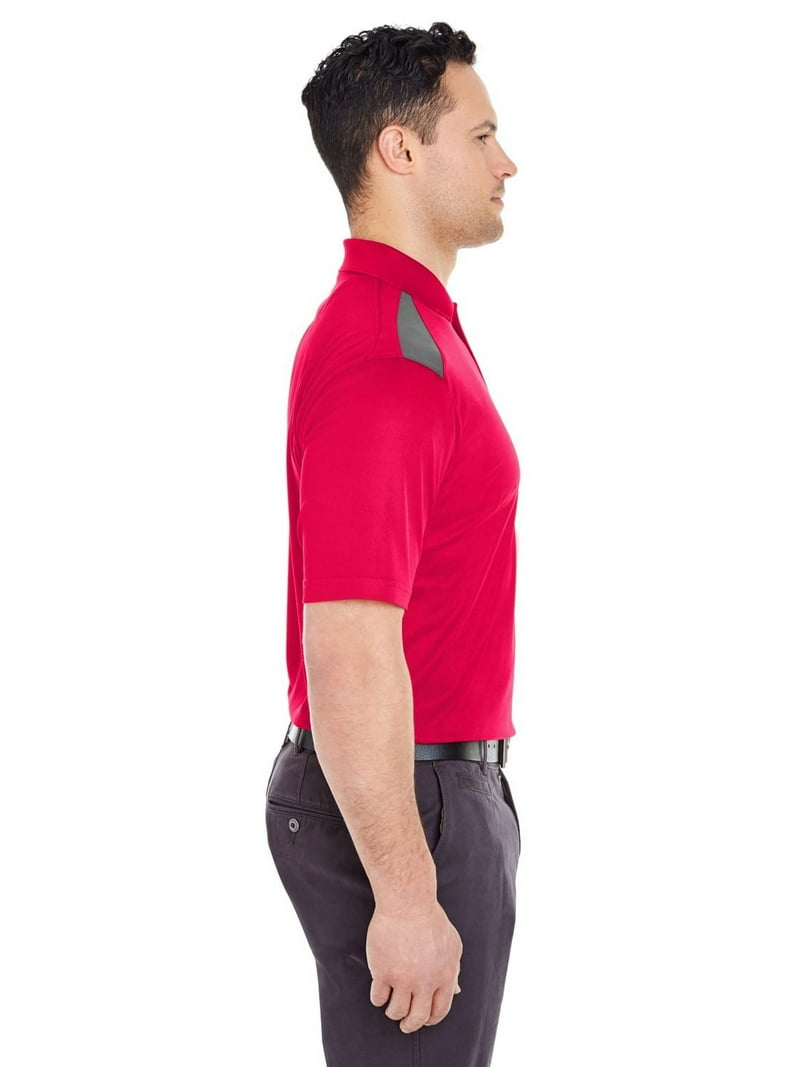 UltraClub Adult Cool & Dry Twqi-Tone Mesh Piqué Polo 8215