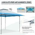 thumbnail image 5 of EAGLE PEAK 13 x 13 ft Pop-Up Gazebo Tent Instant，Outdoor Gazebo Canopy Easy Set-up Folding Shelter (Light Blue), 5 of 11