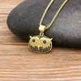 thumbnail image 5 of New Arrival Charm Fashion Owl 14K Yellow Gold Pendant Long Sweater Chain Necklaces Vintage Statement Animal Rhinestone Jewelry For Women, 5 of 6