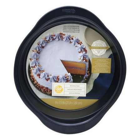 Wilton Non-Stick Diamond-Infused Navy Blue Round Baking Pan, 9-inch