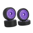 thumbnail image 4 of Yinanstore 4Pcs Wheel Rims Sturdy Premium RC Tire Wheels for Micro B 244016 1:24 RC Car Purple, 4 of 8