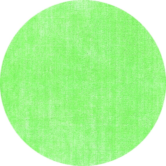 Ahgly Company Indoor Round Solid Green Modern Area Rugs, 3' Round