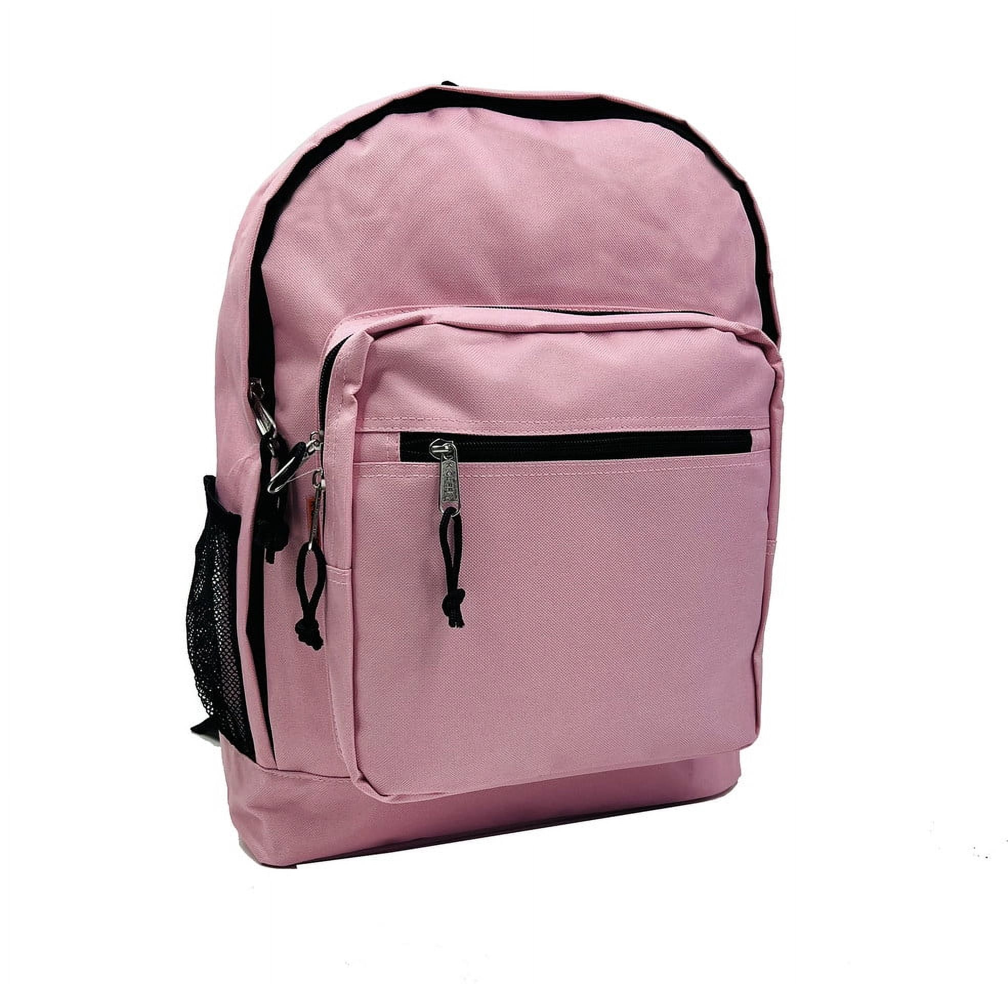 K-Cliffs Unisex Case of 24 Classic Large 17.5" School Backpacks, Pink, Polyester