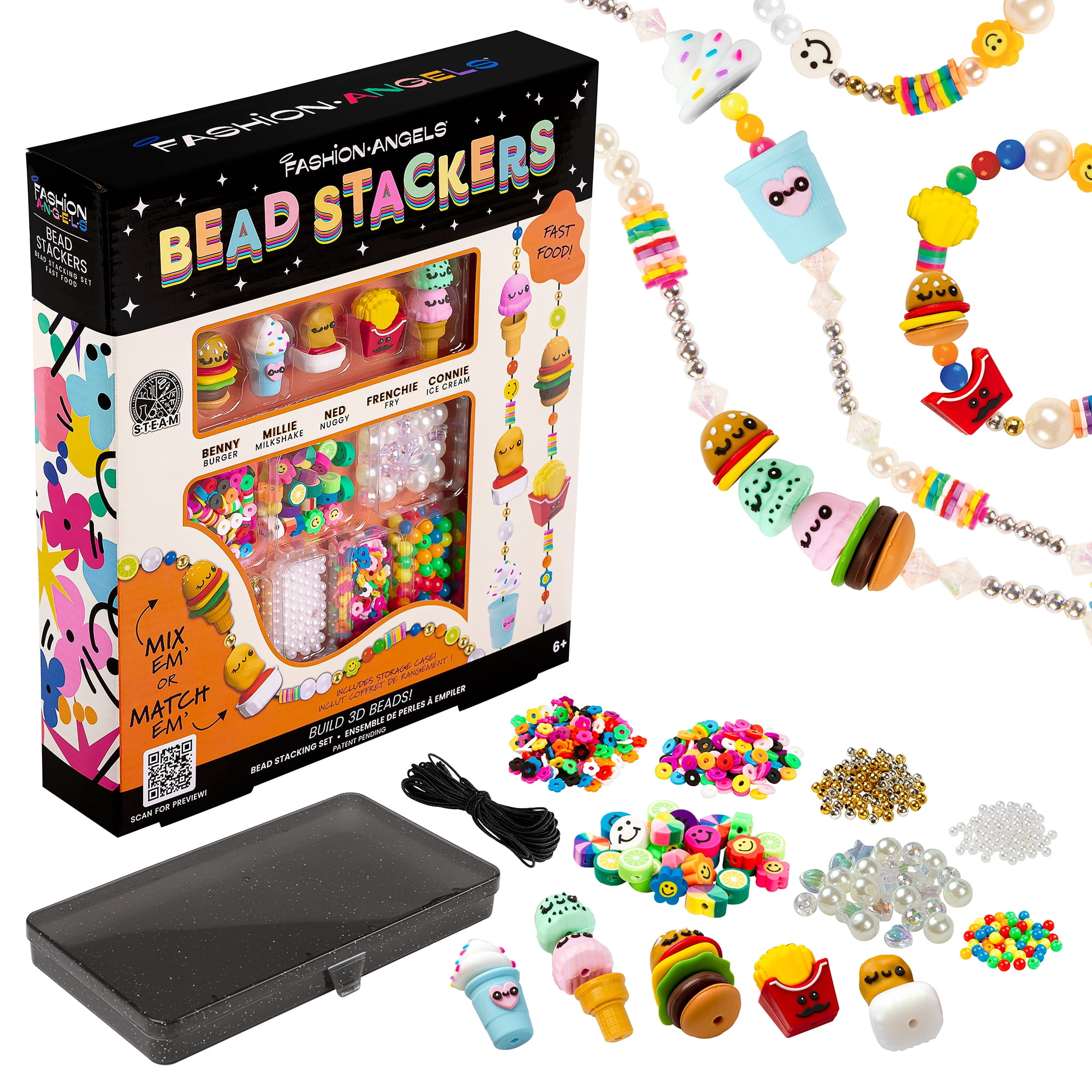Shop Fashion Angels Tween Mutli-Colored Bead Stackers Jewelry Making & Bead  Activity Kit Fast Food Theme - Great Prices Await 