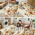 thumbnail image 5 of Vintage Floral Area Rugs 2.7'x5', Washable Small Throw Rugs for Kitchen Bedroom, Spring Flowers Eucalyptus Leaves Indoor Outdoor Rug Non-Slip Low Pile Carpet Runner Reversible Floor Mats, 5 of 8