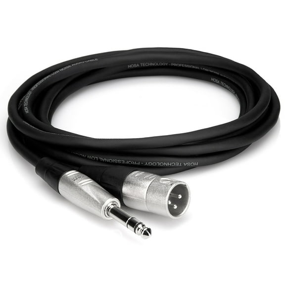 Hosa Technology Balanced 1/4" TRS Male to 3-Pin XLR Male Audio Cable, 10'
