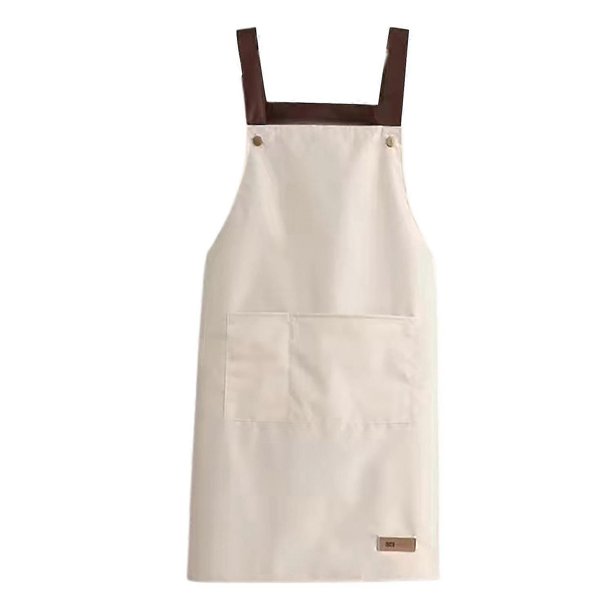 Delantal de cocina BoSaiD sin mangas con bolsillo grande de PVC y correa ajustable para la cintura para restaurante
