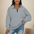 thumbnail image 6 of TAIAOJING Tops For Womens Oversized Half Zip Pullover Long Sleeve Sweatshirt Quarter Zip Hoodie Sweater Teen Girls Fall Blouse Clothes, 6 of 6