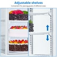 thumbnail image 6 of Acekid 278L Commercial Cake Display Refrigerator, Single-Door Merchandiser with Universal Wheels, LED Lighting, Countertop/Floor Refrigerator, 6 of 8