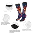 thumbnail image 4 of Bingfone Compression Socks for Women and Men Long Socks for Running Athletic Cycling Nurse-Starry Sky White Cloud Puppy, 4 of 8