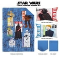 thumbnail image 3 of Disney Toddler Bedding Set for Boys | Star Wars Galaxies Await Character 4 Piece Blue Toddler Bed Set Fitted Sheet, Pillow Case, Top Sheet, and Comforter Quilt, 3 of 9