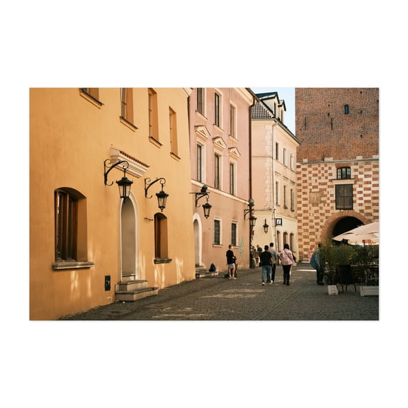 Lublin Old Town - Lublin Lubelskie Poland Photography Architecture Street Photography Cityscape Travel Poster Vintage Cafe Unframed Wall Art Print 4 x 6 inches
