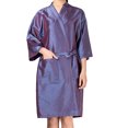 thumbnail image 1 of Bata de peluquería para clientes, bata de peluquería, bata de corte de pelo para clientes, estilo kimono, color morado, 1 of 5