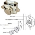thumbnail image 3 of 2PCS Push Button Locks Cabinet Door Catch Lock for Caravan Motorhome Camper Van Latch Cupboard（gray）, 3 of 5