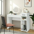 thumbnail image 5 of Costway Home Office Computer Desk White Study Desk Laptop Table with Drawer & Storage Shelf, 5 of 10