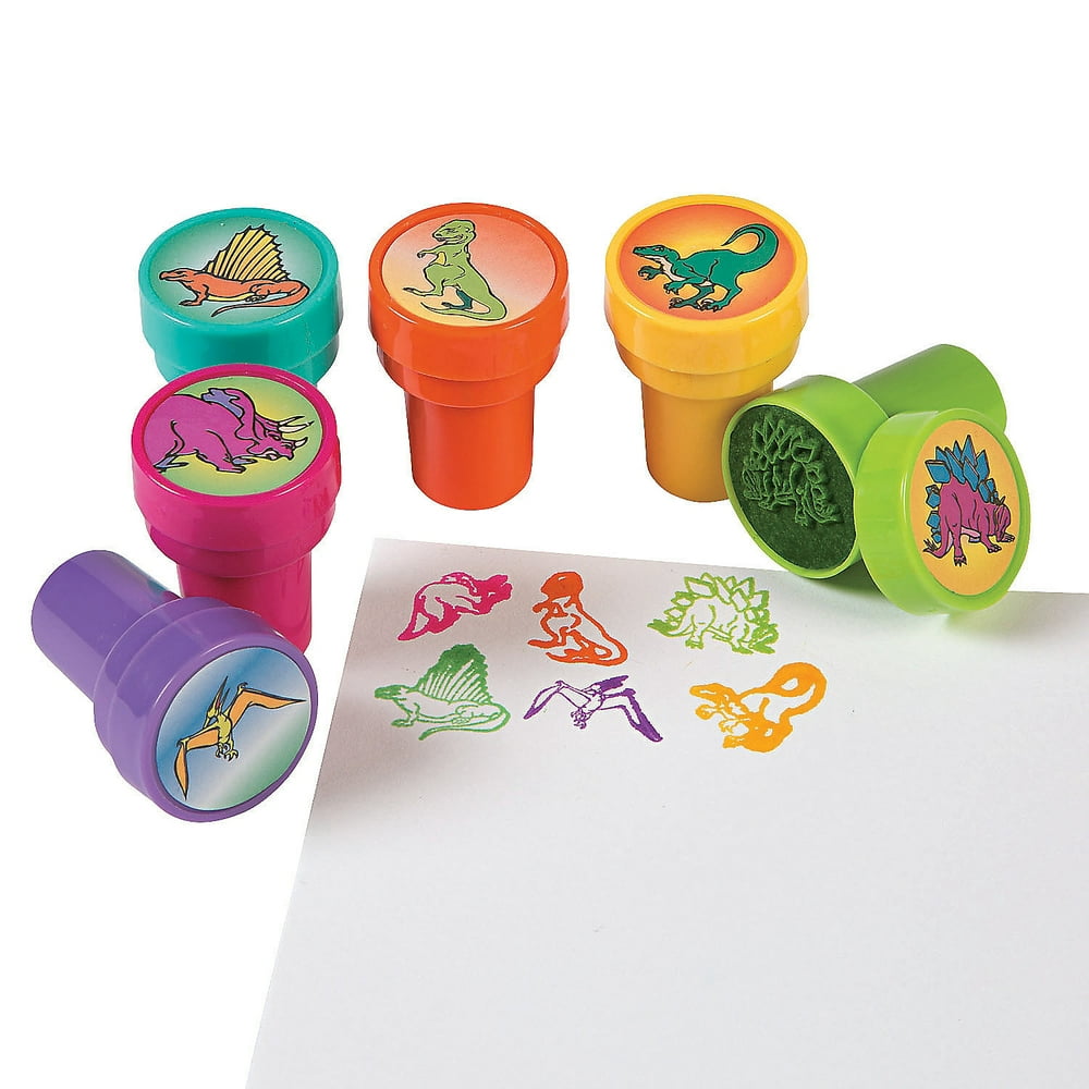 Dinosaur Stamps (2Dz) Stationery 24 Pieces