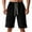 Black, variant on Elvqul Mens Pull On Shorts Black Cargo Under $10 Elastic Waist Drawstrings Solid Shorts for Men with Pockets