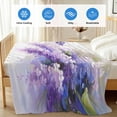 thumbnail image 4 of Lavender Cooling Blanket,Lightweight Summer Throw Blanket with Double Sided Cold Effect,Watercolor Purple White Floral Botanical Butterfly Picnic Blankets Bed Sheet for Hot Sleepers 40"x60", 4 of 8