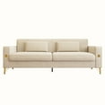 thumbnail image 5 of YYAo Modern Sectional Sofa Couch, Sofa Bed Futon with Reversible Chaise & Ottoman for Living Room Small Space, Apartment, Beige, 5 of 10