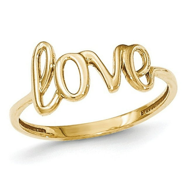 Ladies 14K Yellow Gold Polished Love Ring